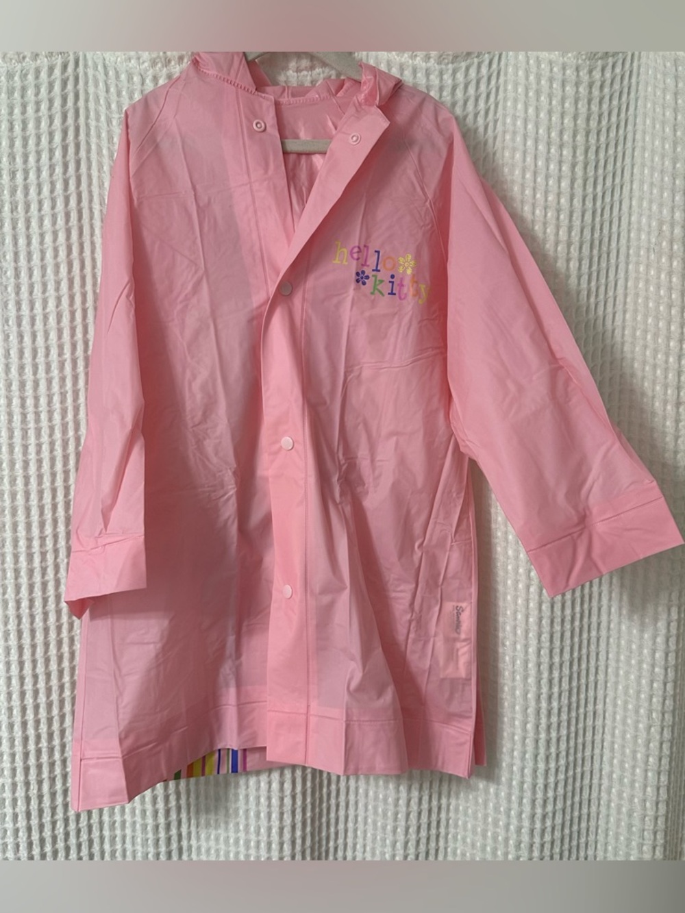 Y2K Pink Girls Hello Kitty Raincoat